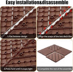 44 Pack Interlocking Deck Tiles, All-Weather Outdoor Deck Tiles - Image 4