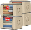Fab totes 90L Clothes Storage, Foldable Thick Fabric Blanket Storage Bags by Fabtotes