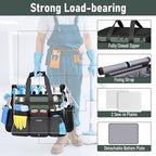 Ytonet Cleaning Caddy with Wheels, Extra Large Rolling Cleaning Caddy Bag - Image 5