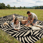Smiry Outdoor Rug 5x8 ft Waterproof Reversible Leaf Mat - Image 4