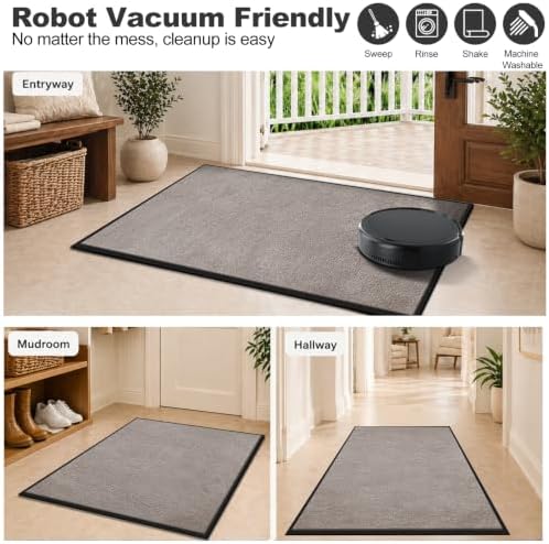 Mibao Super Absorbent Front Door Mat, Non-Slip Washable Indoor Doormats - Image 3