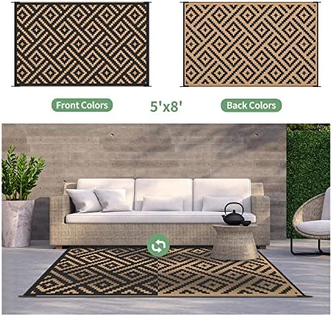 GENIMO Outdoor Rug, Waterproof Plastic Rugs - Image 4