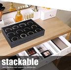 Julysky 2Pcs 12 Grids Stackable Jewelry Organizer Trays - Image 3
