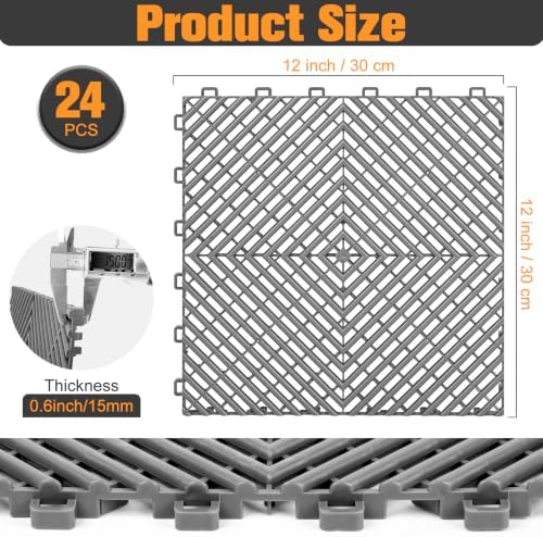 ToLanbbt Interlocking Drainage Tiles 12" x 12" Modular Interlocking Cushion - Image 2
