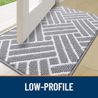 OLANLY Indoor Door Mat 36x24, Low-Profile Doormat, Light Grey - Image 4