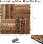 FAHKNS 20 PCS Acacia Wood Interlocking Deck Tiles - Image 2