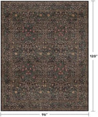 Vintage Washable Dark Brown Rugs - Image 2