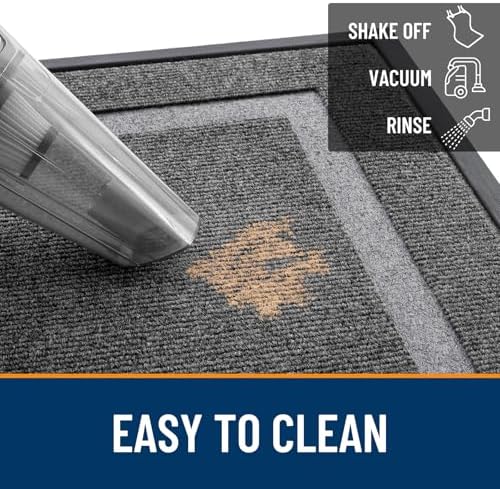 OLANLY Front Door Mat Outside 59x34, All-Season Heavy-Duty Rubber Doormat - Image 6