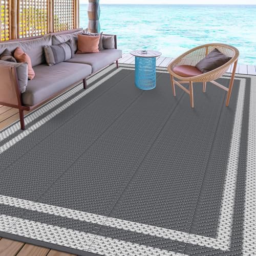 HappyTrends Outdoor Rug Portable Plastic Straw Camping Rugs - Image 6