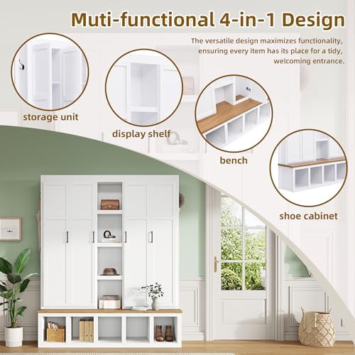 Merax Modern Farmhouse Hall Tree - Image 2