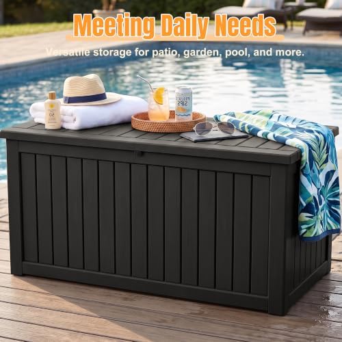 Outdoor Storage Box, 370 Gallon Waterproof Resin Deck Box - Image 7
