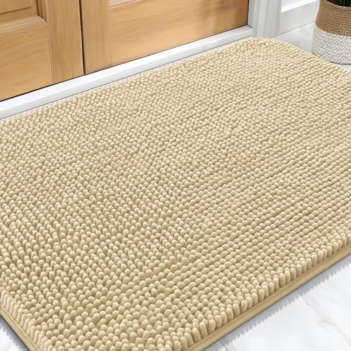 OLANLY Dog Door Mat for Muddy Paws 30x20, Super Absorbent Chenille Mud Mat by OLANLY