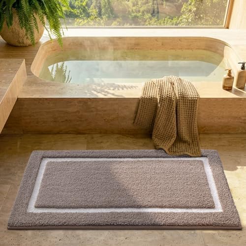 Color&Geometry Extra Soft Bathroom Rugs 30x20, Absorbent Microfiber Bath Rug - Image 3