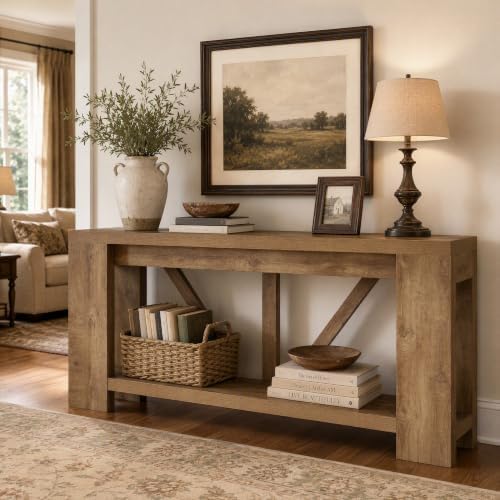 Tribesigns 70.9" Extra Long Console Table, 2-Tier Entryway Table - Image 6