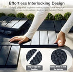 Interlocking Deck Tiles 44 Pack, Plastic Outdoor Deck Tiles - Image 4