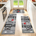 Kitchen Rugs Set 3 Piece, Non Slip Kitchen Mats by Elevateyourspacewithstorageoptions
