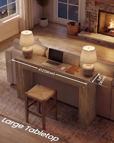 VASAGLE 47.2 Inches Entryway Table, Thick Tabletop Console Table - Image 3