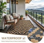 GENIMO Outdoor Rug, Waterproof Plastic Rugs - Image 2