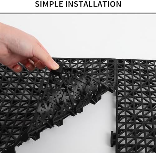 FAHKNS 12 PCS Interlocking Drainage Mat, 12“x12” Drainage Tiles Interlocking - Image 3