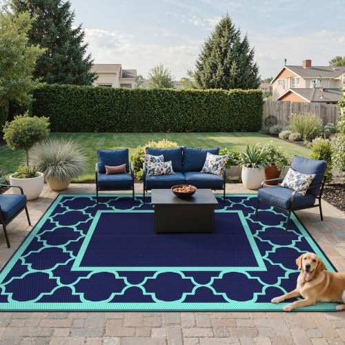 GENIMO Outdoor Rug, Waterproof Plastic Rugs - Image 2