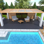 44 Pack Interlocking Deck Tiles, 12x12 Inch Modern Plastic Outdoor Flooring - Image 6