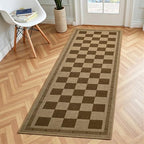 Vasofe 2x6 Jute Checkered Rugs, Outdoor Runner, Runner Rug - Image 2