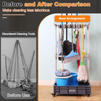 Mobile Mop and Broom Holder，Efficient Storage Solution - Image 2