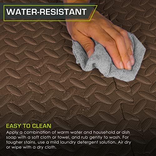 ProsourceFit Exercise Puzzle Mat 1/2-inch, EVA Interlocking Foam Floor Tiles - Image 5