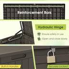 Devoko 100 Gallon Outdoor Storage Box, Waterproof Deck Box Lockable - Image 6