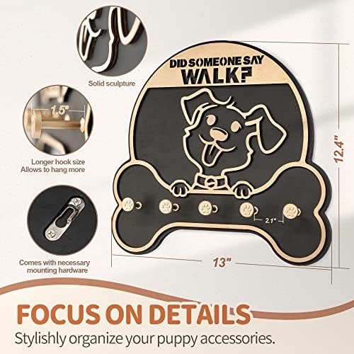 MTERSN Dog Leash Holder Wall Mount - Image 5