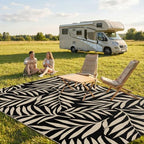 Smiry Outdoor Rug 5x8 ft Waterproof Reversible Leaf Mat - Image 2