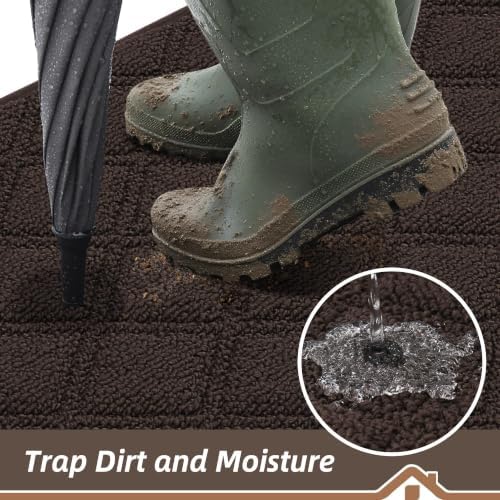 BEQHAUSE Dirt Trapper Door Mat 32" x 48" Non-Slip Washable - Image 3
