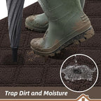 BEQHAUSE Dirt Trapper Door Mat 24" x 36" Non-Slip Washable - Image 3