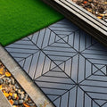 44-Pack Interlocking PP Deck Tiles, All-Weather Anti-Slip Patio Tiles by GDFStudio