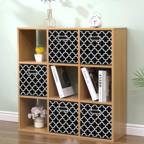 Black Foldable Storage Cubes Bins, Fabric Storage Box Cubes Organizer Baskets - Image 4