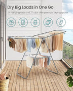 SONGMICS Clothes Drying Rack, Foldable Space-Saving Laundry Drying Rack - Image 3