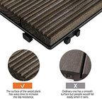 Topeakmart 27PCS Interlocking Deck Tiles 12x12 Patio Flooring - Image 6