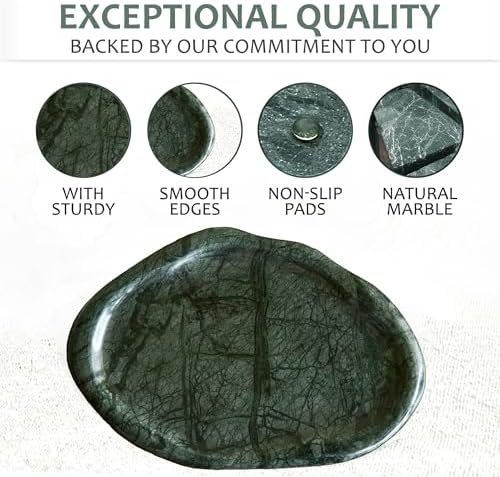 Natural Marble Trinket Tray – 9"x6" Cloud Shaped Decorative Dish - Image 3