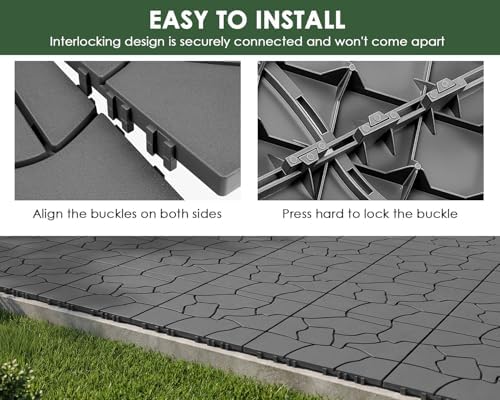 72 PCS Plastic Interlocking Deck Patio Tiles - Image 5