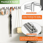 Wall Mounted Coat Rack-5 Hooks, Heavy Duty Stainless Steel Wall Hooks - Image 5