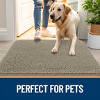 OLANLY Dog Door Mat for Muddy Paws 24x16, Super Absorbent Chenille Mud Mat - Image 6