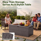 Devoko 185 Gallon Deck Box Resin Outdoor Storage Box Waterproof - Image 3