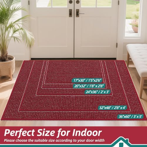 BEQHAUSE Dirt Trapper Door Mat 32" x 48", Non-Slip Washable Doormats - Image 2