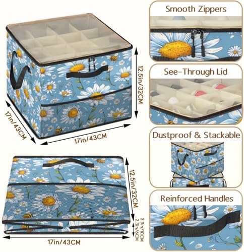 Daisy Floral Shoe Organizer for Closet - Image 3