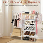 2-in-1 White Shoe Rack for Closet - Image 3
