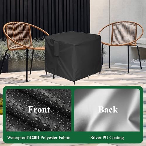 Outdoor Wicker End Side Tables Cover - Image 4