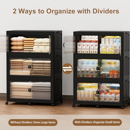 SAILUN 579Qt Stackable Storage Bins, Storage Cabinet - Image 5