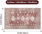 2x3 Door Mat Washable Boho Non Slip Small Throw Rugs - Image 2