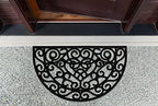 DII Rubber Doormats Collection All Weather, Heart Scroll - Image 2