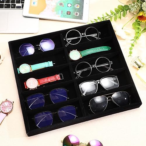 Batiyeer 2pcs Sunglasses Organizer Storage Tray Black 4 Pcs - Image 4